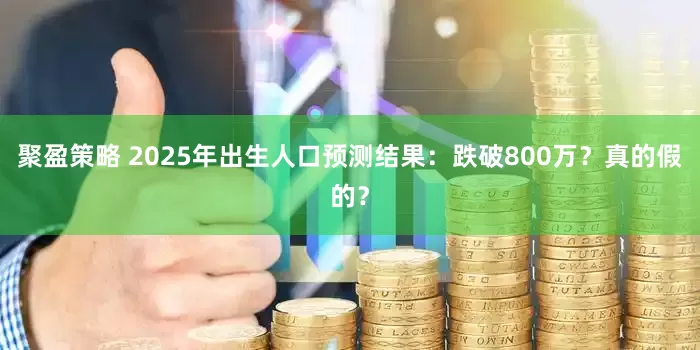 聚盈策略 2025年出生人口预测结果：跌破800万？真的假的？